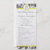チャコールグレーとイエローの結婚式招待状 招待状 (正面)