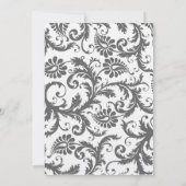 チャコールグレーとイエローの結婚式招待状 招待状 (裏面)