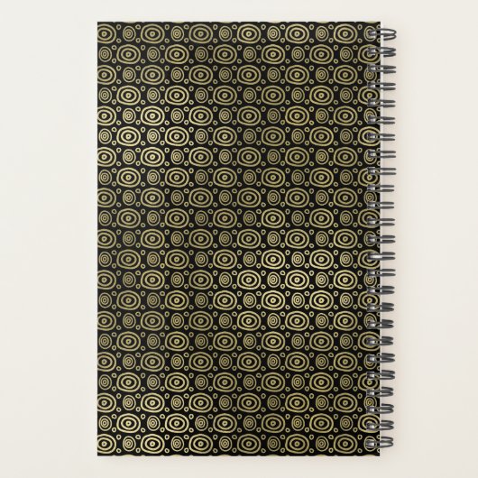 チャコールグレーと金ゴールドドールサークルデイリープランナー プランナー手帳 (裏面)