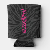 チャコールグレーに豹柄プリント 缶クーラー (裏面)