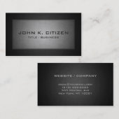 チャコールグレーの専門のボーダー名刺 名刺 (正面/裏面)