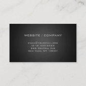 チャコールグレーの専門のボーダー名刺 名刺 (裏面)