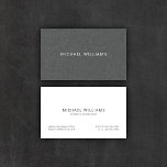 チャコールグレーウール男らし名刺 名刺<br><div class="desc">このモダン名刺デザインはグレー男らしのウールフェイクファブリックの背景と、フロントの名前または会社名を含むタイプのシンプル名刺。裏側には白いシンプルタイポグラフィがモダン付いている。見た目は男らし確かモダンで、あなたのビジネスに強い第一印象を与える。文字と背景色はすべてカスタマイズ可能単クリックに「こカスタマイズのデザインへ」。また、角の丸みを追加し、独自の紙タイプを選択して本当にカスタム設計を行うことができる。</div>