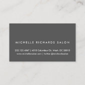 チャコールグレーエレガントミニマリストロゴ 名刺 (裏面)