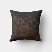 チャコールグレーゴールデンツリーブランチ空 クッション (裏面)