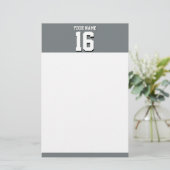 チャコールグレースポーツジャージーチームジャージー 便箋 (スタンド正面)