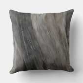 チャコールグレータウペブラック抽象芸術 クッション (裏面)