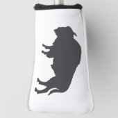 チャコールグレーバイソンシルエット ゴルフヘッドカバー (回転90)