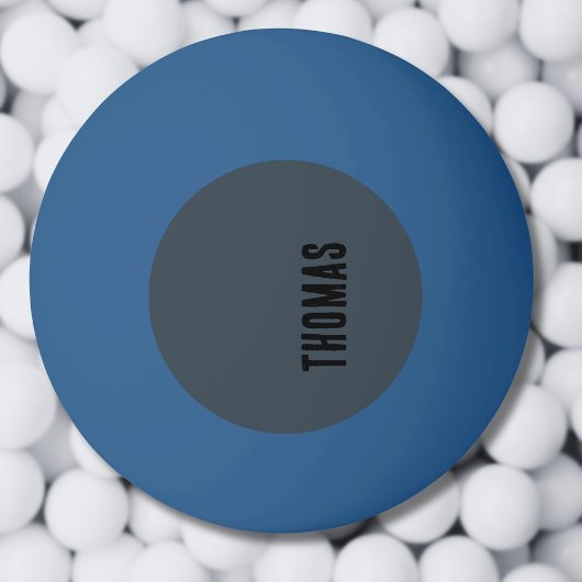 チャコールグレーパーソナライズされたミニマリスト名 卓球ボール