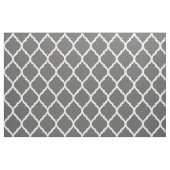 チャコールグレーモロッコクローバー大規模 ファブリック (ヤード)