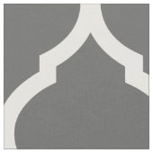 チャコールグレーモロッコクローバー大規模 ファブリック (クローズアップ)