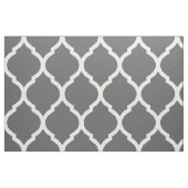 チャコールグレーモロッコクローバー大規模 ファブリック (ファットクウォーター)