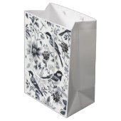 チャコールグレー鳥トワル ギフトバッグ (裏面アングル)