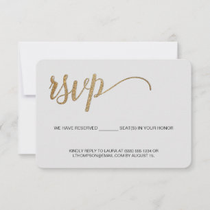 チャコールグレー ゴールド RSVP 郵送不要 予約席