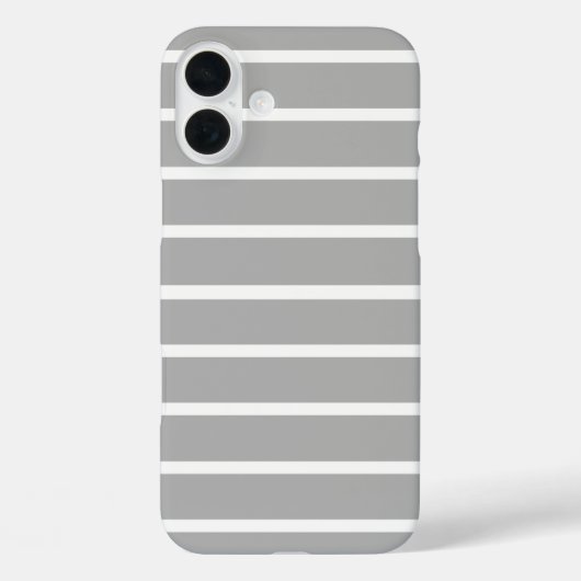 チャコールグレー ストライプ デザイン Case-Mate iPhoneケース (裏面)