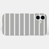 チャコールグレー ストライプ デザイン Case-Mate iPhoneケース (裏面 (横))