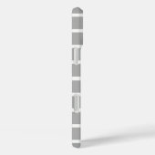 チャコールグレー ストライプ デザイン Case-Mate iPhoneケース (裏面 / 右)