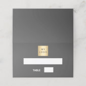 チャコールグレー ビジネス ロゴ イベント プレイスカード (外部開封)