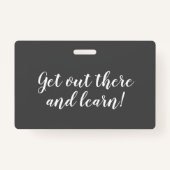 チャコールシェブロンホームスクールエデュケーターIDバッジ バッジ (裏面)