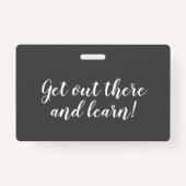 チャコールシェブロンホームスクール学生IDバッジ バッジ (裏面)