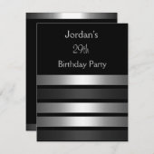 チャコールシルバーストライプズ29thバースデーパーティー3 招待状 (正面/裏面)