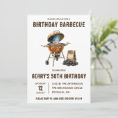 チャコールスモーカー バーベキュー 誕生日 招待状 (スタンド正面)