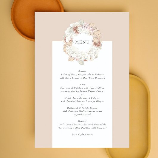 チャコールパンパリースクリームボホモノグラム結婚ズ メニュー