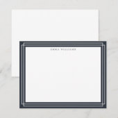 チャコールフレームのメモカード 招待状 (正面/裏面)