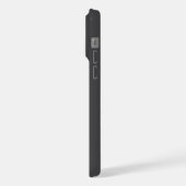 チャコールブラックの陰影モノグラム 名入れ iPhoneケース (左側面)