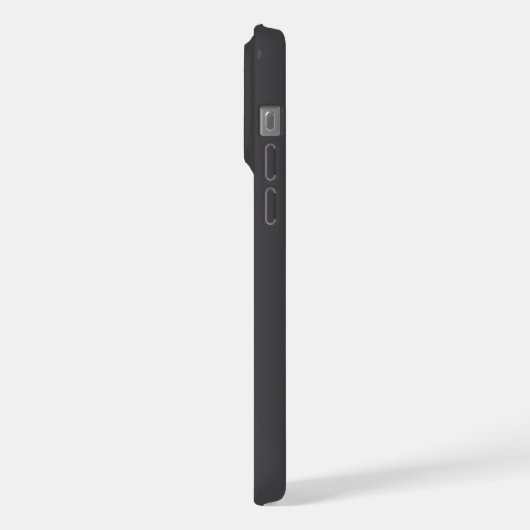 チャコールブラックの陰影モノグラム 名入れ iPhoneケース (左側面)
