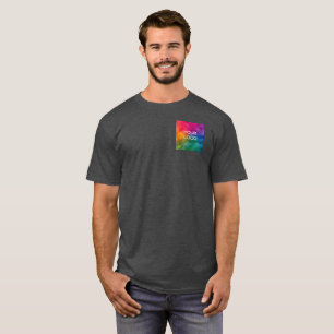 チャコールヘザーカラーテンプレートをカスタマイズ Tシャツ