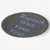 チャコールヘザー独自の文字交換を追加 ペーパープレート (アングル)