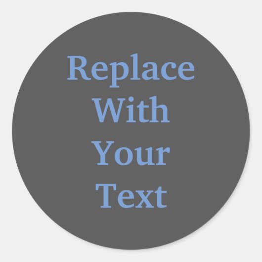 チャコールヘザー独自の文字交換を追加 ラウンドシール (正面)