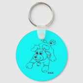 チャコールペンシル犬スケッチ キーホルダー (裏面)