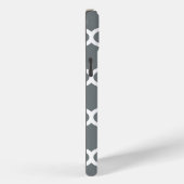 チャコールホワイトモロッコ #5 ネイビー 3イニシャルモノグラム Case-Mate iPhoneケース (裏面 / 右)