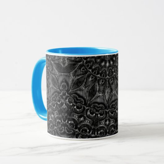 チャコールマンダラコーヒーマグ マグカップ (正面左)