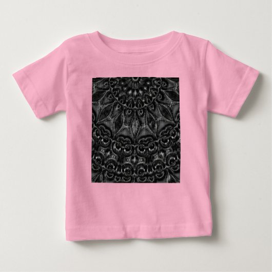 チャコールマンダラベビーTシャツ ベビーTシャツ (正面)