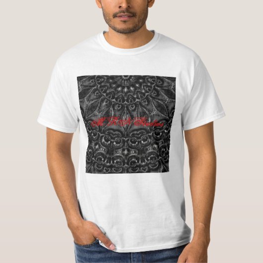 チャコールマンダラTシャツ Tシャツ (正面)