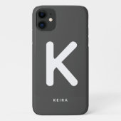 チャコールモノグラムフォンケース Case-Mate iPhoneケース (裏面)