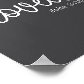 チャコールラブフェイスミニマル引用文 ポスター (角)