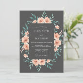 チャコール・ムーディなイブニングウェディング 招待状 (スタンド正面)