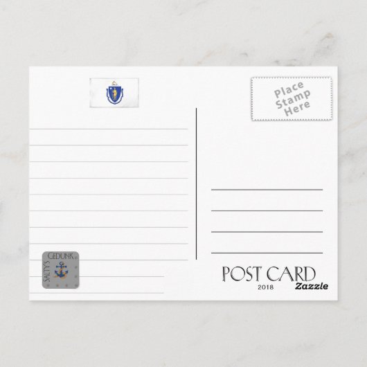 チャサムライトハウス – マサチューセッツ ポストカード (裏面)