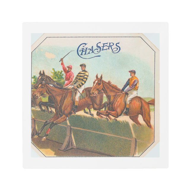 チャサーズヴィンテージ競馬 メタルプリント (正面)
