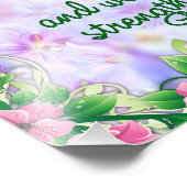 チャザックチャザック強いヘブライ語の花をする フォトプリント (角)