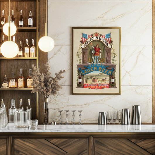 チャス。ジョン・ミシェルの輸出ラガービール ポスター