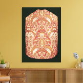 チャズブルパターン(の模様が)ある、レースフランスのシルク、c.1720 キャンバスプリント (インサイチュ (リビング))