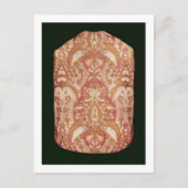 チャズブルパターン（の模様が）ある、レースフランスのシルク、c.1720 ポストカード (正面)
