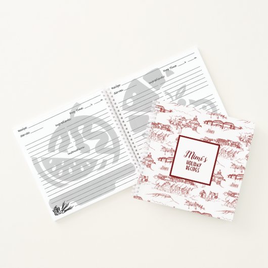 チャタヌーカスタマイズガホリデーレシピブック ノートブック (内部)