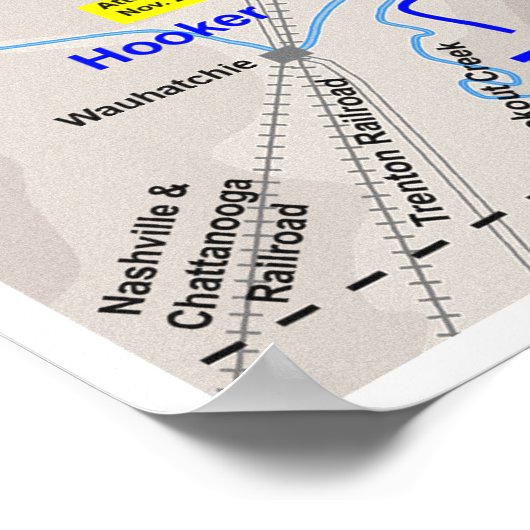 チャタヌーガの南北戦争戦1863年 ポスター (角)