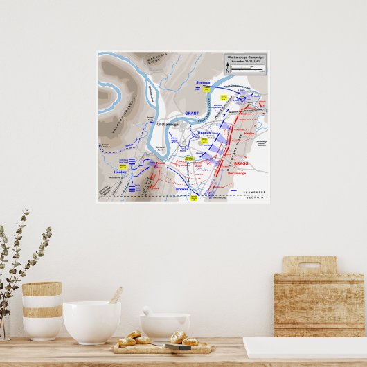 チャタヌーガの南北戦争戦1863年 ポスター (キッチン)